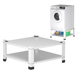Washer And Dryer Pedestals With Storage Shelf, 700lbs Weight Capacity Washing Machine Stands For Most Washers And Dryers, Assembly Required